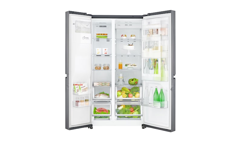LG 625L inhoud | Door-in-Door® | Moist Balance Crisper™ | Total No Frost | Water- & ijsdispenser | Inverter Linear Compressor, GSJ470DIDV